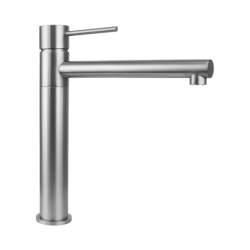 Wysoka bateria umywalkowa LUGO stal szczotkowana z ruchomą wylewką CORSAN CMB7521BSL