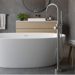 Bateria wannowa wolnostojąca LUGO stal szczotkowana CORSAN CMB7535BSL