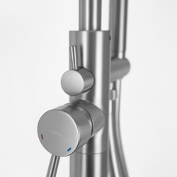 Bateria wannowa wolnostojąca LUGO stal szczotkowana CORSAN CMB7535BSL