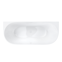 Wanna przyścienna wolnostojąca MONO 150 x74 cm korek klik-klak biały CORSAN E029MWH