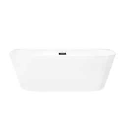 Wanna przyścienna wolnostojąca MONO 150 x74 cm korek klik-klak czarny CORSAN E029MBL