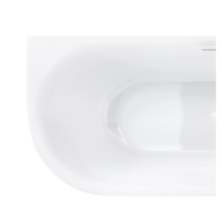 Wanna narożna INTERO 140 cm montaż prawostronny przelew szczelinowy korek klik klak biały CORSAN V230SPWH