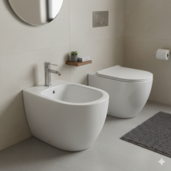 Bateria bidetowa LUGO stal szczotkowana CORSAN CMB7531BSL