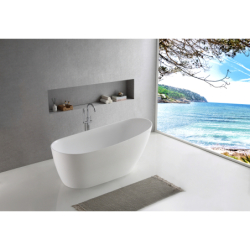 Wanna wolnostojąca ESTELLA II SLIM 170 cm przelew szczelinowy korek klik klak złoty CORSAN V038XLGL