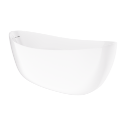 Wanna wolnostojąca AVOLA 180 cm przelew szczelinowy korek klik klak miedź szczotkowana CORSAN V032XXLBRG