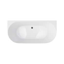 Wanna przyścienna MONO slim 160 cm przelew szczelinowy korek klik klak gunmetal CORSAN V029LSGM