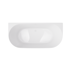 Wanna przyścienna MONO slim 170 cm przelew szczelinowy korek klik klak biały CORSAN V029XLSWH