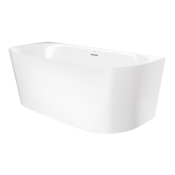 Wanna przyścienna MONO slim 170 cm przelew szczelinowy korek klik klak różowe złoto CORSAN V029XLSRG