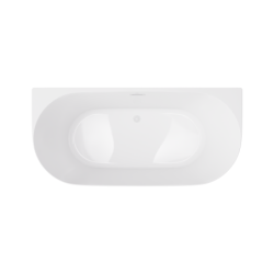 Wanna przyścienna MONO slim 160 cm korek klik klak biały CORSAN E029LSWH