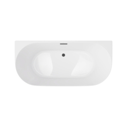 Wanna przyścienna MONO slim 160 cm korek klik klak czarny CORSAN E029LSBL