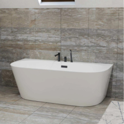 Wanna przyścienna MONO slim 160 cm korek klik klak gunmetal CORSAN E029LSGM