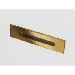 Wanna przyścienna wolnostojąca MONO 170 cm z szeroką krawędzią korek klik-klak złoty CORSAN E030XLGL