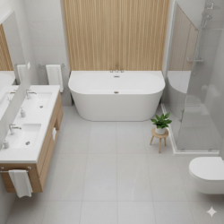 Wanna przyścienna wolnostojąca MONO 170 cm z szeroką krawędzią korek klik-klak różowe złoto CORSAN E030XLRG