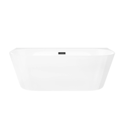 Wanna przyścienna wolnostojąca MONO 170 cm z szeroką krawędzią korek klik-klak gunmetal CORSAN E030XLGM