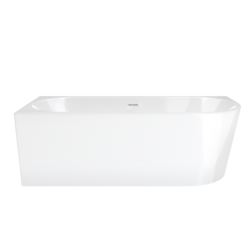 Wanna wolnostojąca narożna INTERO 160 x75 montaż lewostronny korek klik-klak biały CORSAN E230LLWH