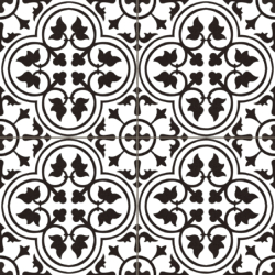 HAMPTON BLACK MAT 45X45...