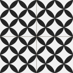 CIRCLE BLACK MAT 45X45...