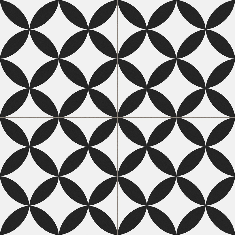 CIRCLE BLACK MAT 45X45 GAT.1 (P.94753)