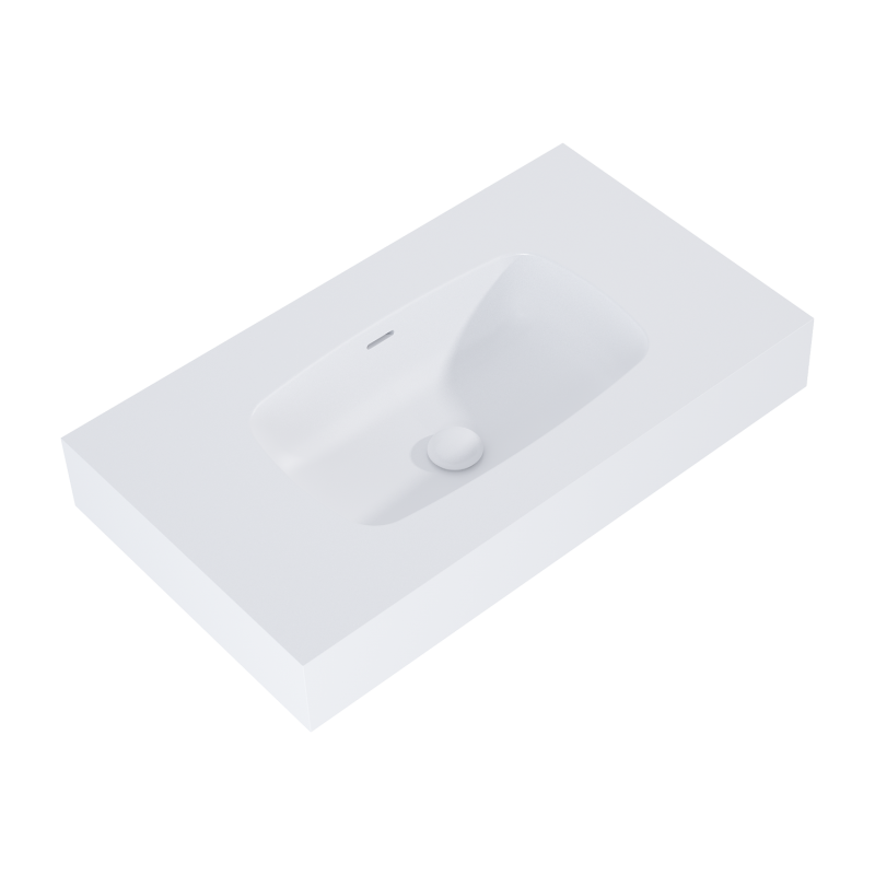 UMYWALKA DIMPLE 80 ŚCIENNA, MARMUR WHITE MATT ELITA 168852