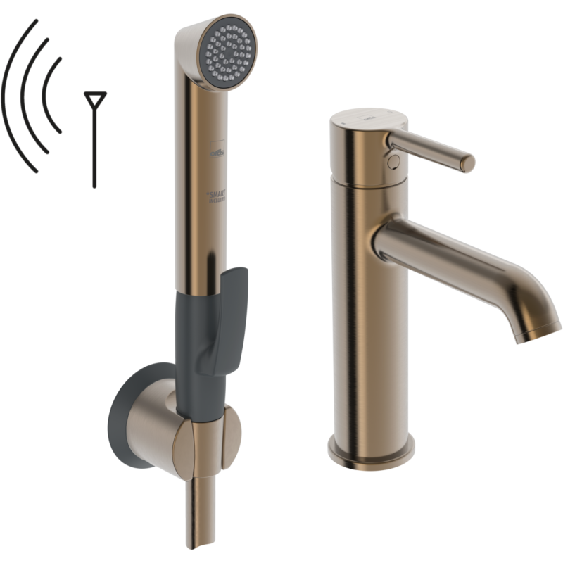 Bateria umywalkowa, 3 V 1-otworowa brąz szczotkowany Optima Style ORAS 2613FH-81