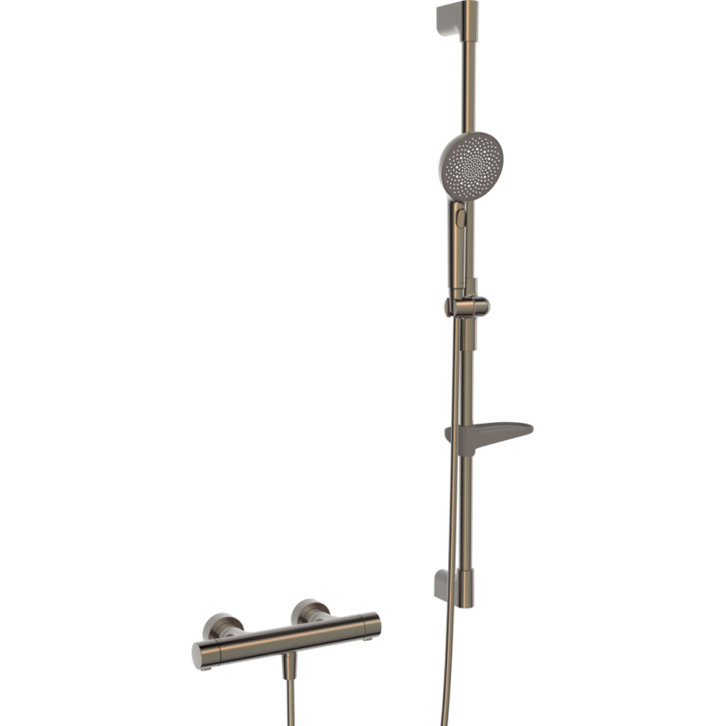 Bateria natryskowa z prysznicem brąz szczotkowany HANSAPRISMA HANSA 4813043181