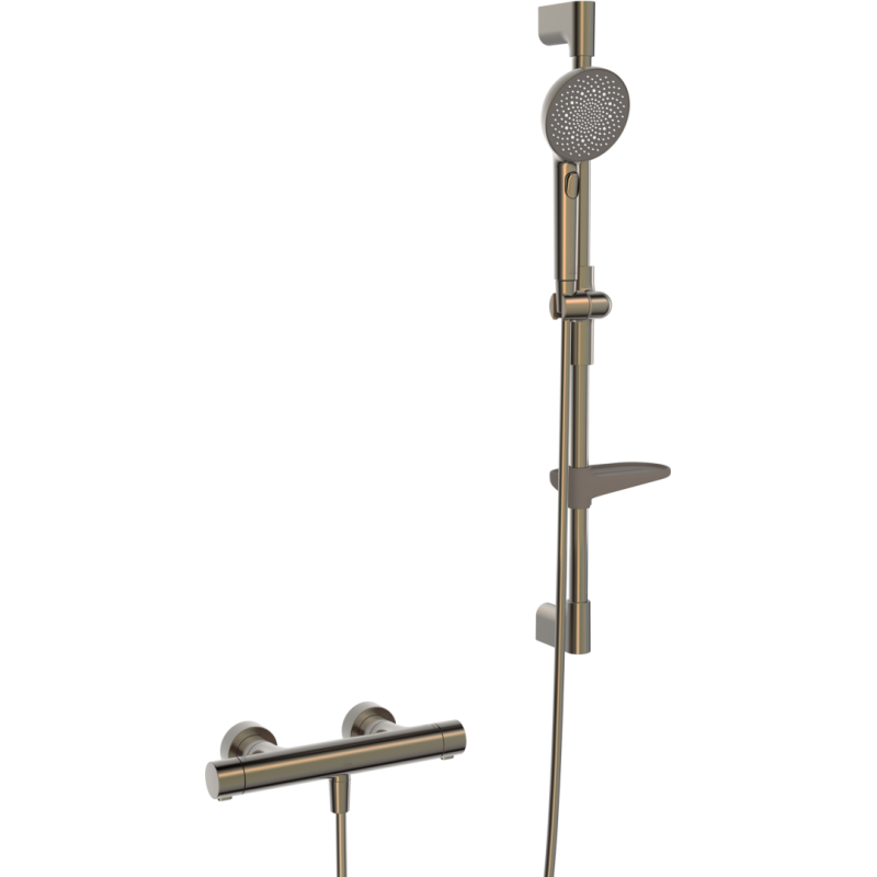 Bateria natryskowa z prysznicem brąz szczotkowany HANSAPRISMA HANSA 4813042181