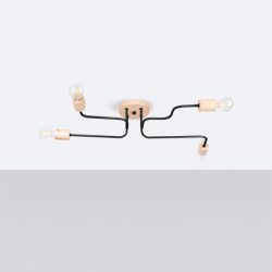 Żyrandol TIMBO 4 czarny SOLLUX SL.1669