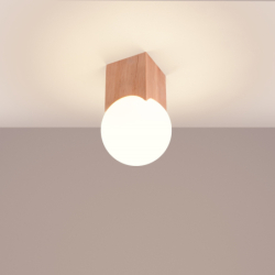 Plafon SOLIS naturalne drewno SOLLUX SL.1407