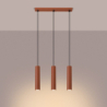 Lampa wisząca LAGOS 3L ochra czerwona SOLLUX SL.1491