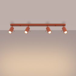 Plafon RING 4L ochra czerwona SOLLUX SL.1510