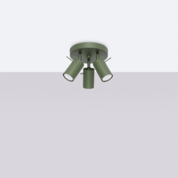 Plafon RING 3P zielony oliwkowy SOLLUX SL.1503