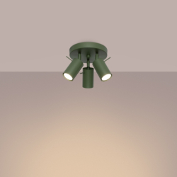 Plafon RING 3P zielony oliwkowy SOLLUX SL.1503