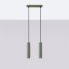 Lampa wisząca LAGOS 2 zielona oliwka SOLLUX SL.1485