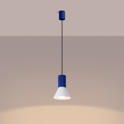 Lampa wisząca ESTRIA 1 biała/ultramaryna SOLLUX SL.1874