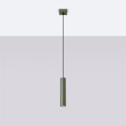 Lampa wisząca LAGOS 1 zielona oliwka SOLLUX SL.1484