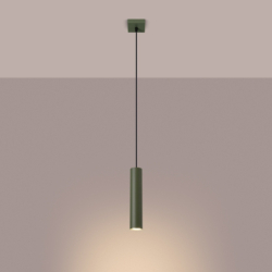 Lampa wisząca LAGOS 1 zielona oliwka SOLLUX SL.1484