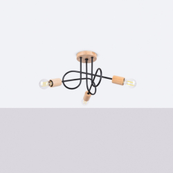 Żyrandol EMBER 3 czarny SOLLUX SL.1477