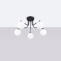 Żyrandol ASTRAL 5 czarny SOLLUX SL.1663