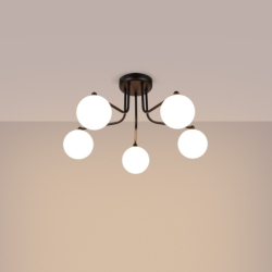 Żyrandol ASTRAL 5 czarny SOLLUX SL.1663