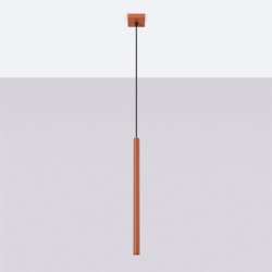 Lampa wisząca PASTELO 1 ochra czerwona SOLLUX SL.1524