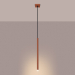 Lampa wisząca PASTELO 1 ochra czerwona SOLLUX SL.1524