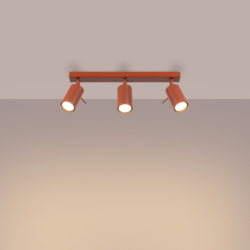 Plafon RING 3L ochra czerwona SOLLUX SL.1508