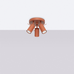 Plafon RING 3P ochra czerwona SOLLUX SL.1509