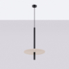Lampa wisząca FELTRO 1 czarna/beżowa SOLLUX SL.1879