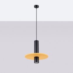 Lampa wisząca PELTA 1 czarna/żółta SOLLUX SL.1883
