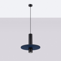 Lampa wisząca PELTA 1 czarna/granatowa SOLLUX SL.1884