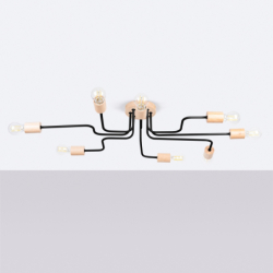 Żyrandol TIMBO 8 czarny SOLLUX SL.1671