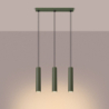 Lampa wisząca LAGOS 3L zielona oliwka SOLLUX SL.1486