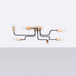 Żyrandol TIMBO 6 czarny SOLLUX SL.1670