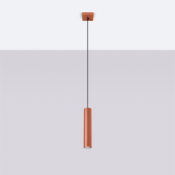 Lampa wisząca LAGOS 1 ochra czerwona SOLLUX SL.1489